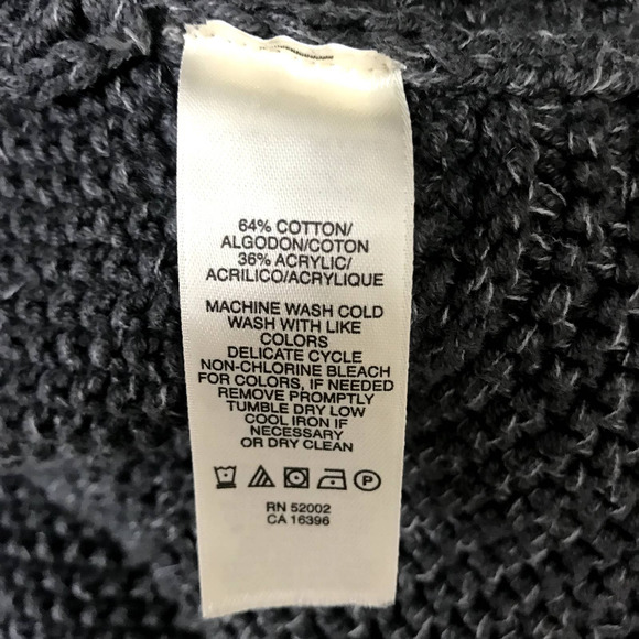 DNKY Jeans marled mix knitted asymmetrical zip up crop sweater cardigan - Picture 8 of 8